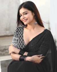 HEENA BLACK FANCY SAREE