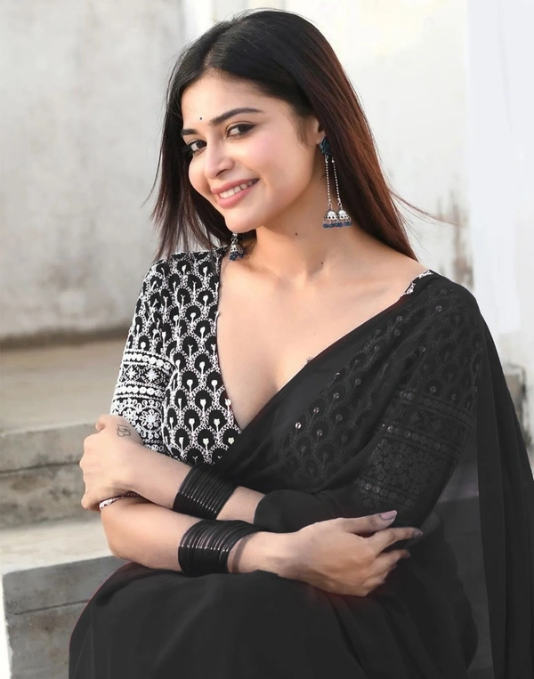 HEENA BLACK FANCY SAREE