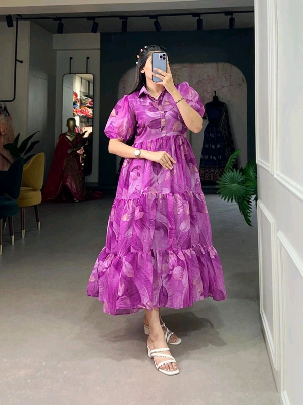 Introducing Our Floral print Chiffon Frock Collection Designed for Effortless Grace