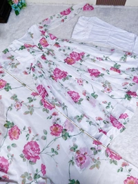 New Party Wear Look Fox Gerorrget Gown With Dupatta  pant - White