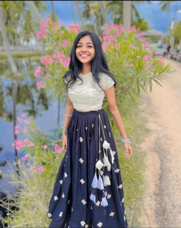 Our Designer Designed a Special Collection Of Pure Cotton Lehenga Choli For Indian Girls To Wear Function, Ceremonies And Special Occasions - Black