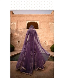 PURE VISCOS LYCRA CRYSTAL SILK WITH HANDWORK BLOUSE AND TALE CUT FULL LENGTH DUPATTA FRONT AND BACK EMBROIDERED WITH CANCAN