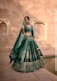 PURE VISCOS LYCRA CRYSTAL SILK WITH HANDWORK BLOUSE AND TALE CUT FULL LENGTH DUPATTA FRONT AND BACK EMBROIDERED WITH CANCAN