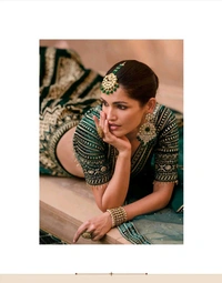 PURE VISCOS LYCRA CRYSTAL SILK WITH HANDWORK BLOUSE AND TALE CUT FULL LENGTH DUPATTA FRONT AND BACK EMBROIDERED WITH CANCAN