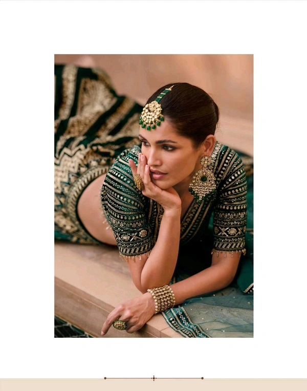 PURE VISCOS LYCRA CRYSTAL SILK WITH HANDWORK BLOUSE AND TALE CUT FULL LENGTH DUPATTA FRONT AND BACK EMBROIDERED WITH CANCAN