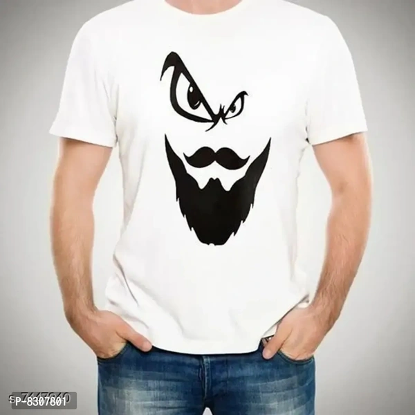 Stylish Printed Tshirt - XL, White