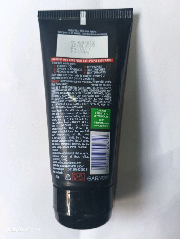 Garnier Men Acno Fight  - 50 Gram