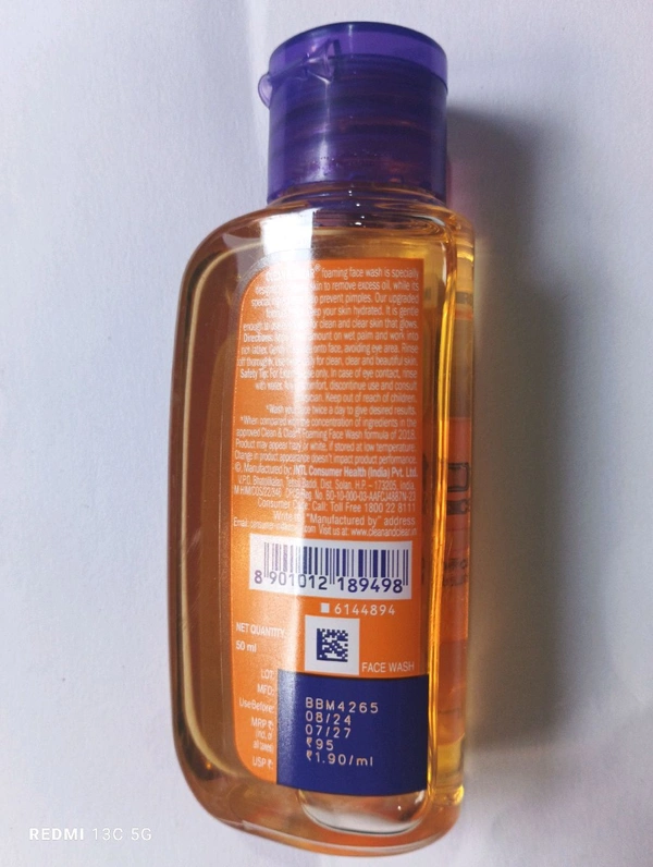 Clean & Clear Forming Face Wash - 50 ml