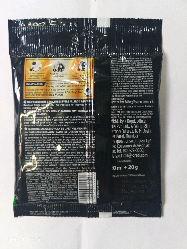 Garnier Black Natural Dep Black 1.0 - 40 ml