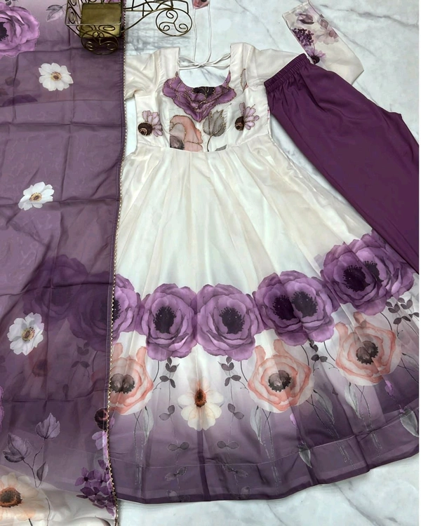 Mahi Floral Gown - XS, Light Purple