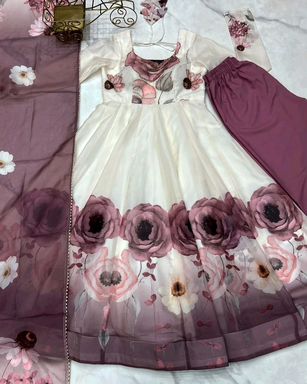 Mahi Floral Gown - 2XL, Onion