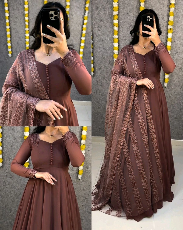 Riya Gown - M, Choco