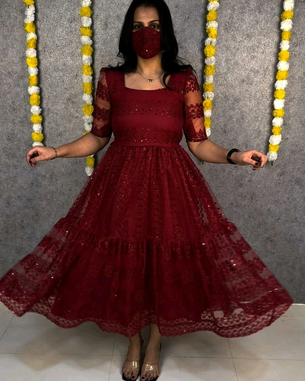 Princess Frock - S, Redish marron