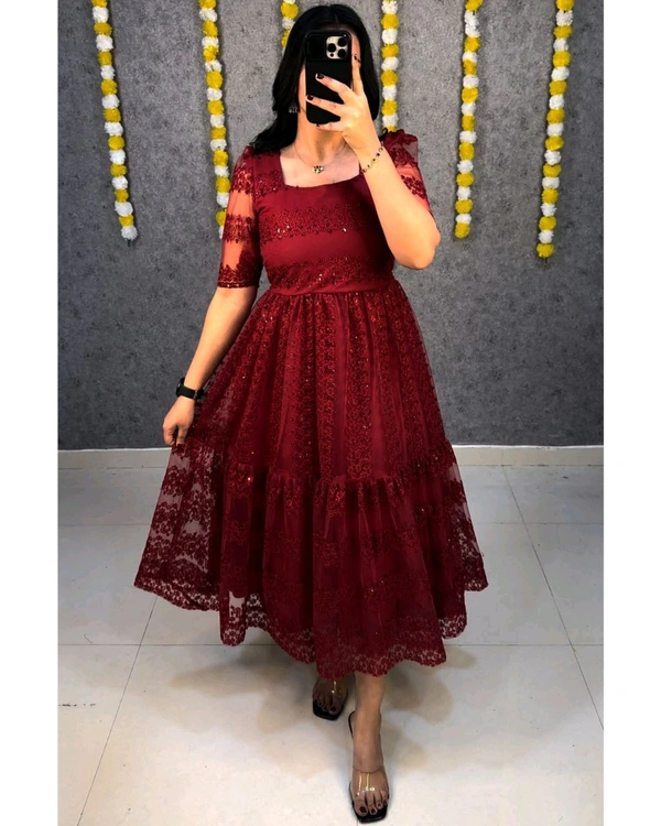 Princess Frock - M, Redish marron