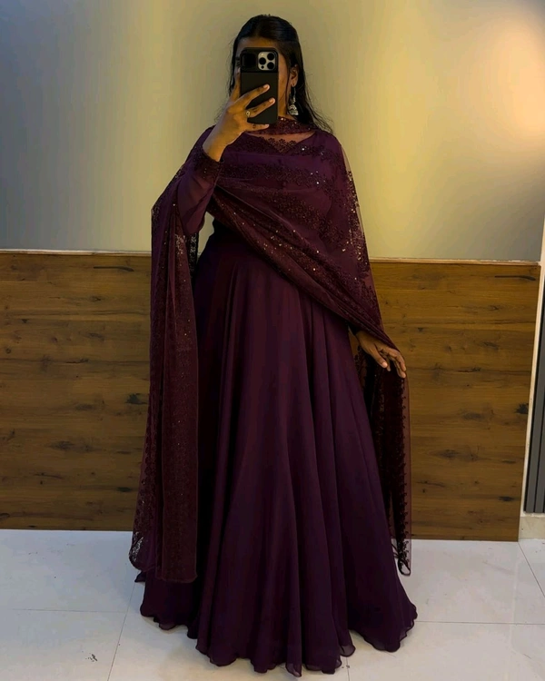 Pongal Gown - 2XL, Wine