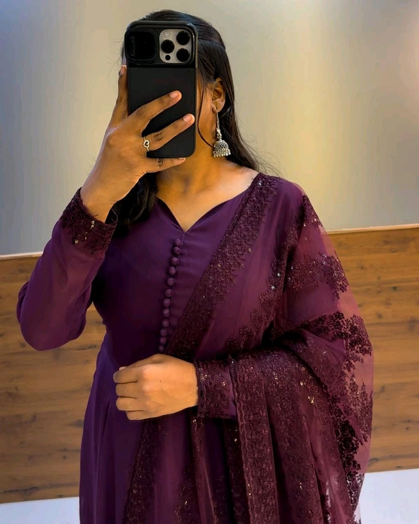 Pongal Gown - 2XL, Wine