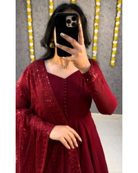 Angel Gown - 4XL, Maroon