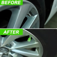 SKVWORLD 4PCS Glow-in-the-Dark Fluorescent Tire Valve Caps β Universal Fit, Luminous Stem Covers for Cars, Bikes & Motorcycles!