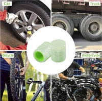 SKVWORLD 4PCS Glow-in-the-Dark Fluorescent Tire Valve Caps β Universal Fit, Luminous Stem Covers for Cars, Bikes & Motorcycles!