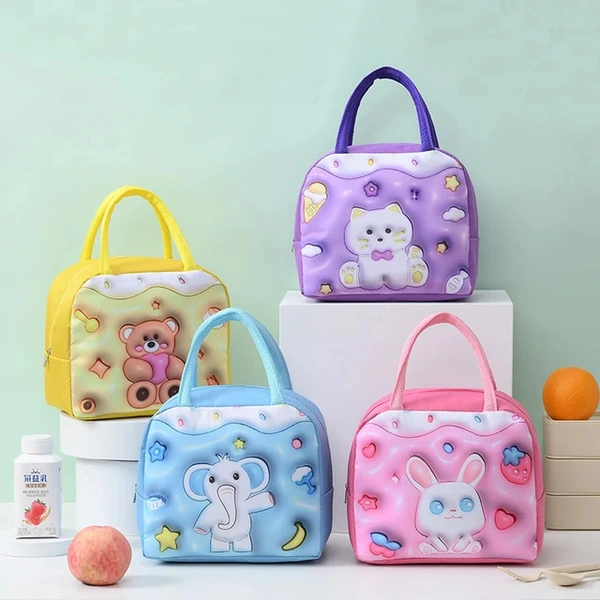 3D Cartoon Lunch Bag β Cute, Insulated & Portable for Kids & Professionals!