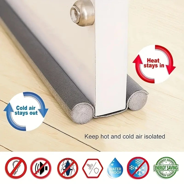 Twin Door Draft Stopper โ Under Door & Window Seal Guard, Adjustable Weatherproof Draft Blocker for Noise, Cold Air, and Dust, Energy-Saving Door Sweep Protector