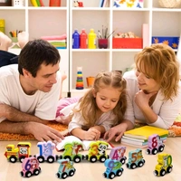 Magnetic Wooden Train Set β Colorful Number & Animal Learning Toy for Kids & Toddlers