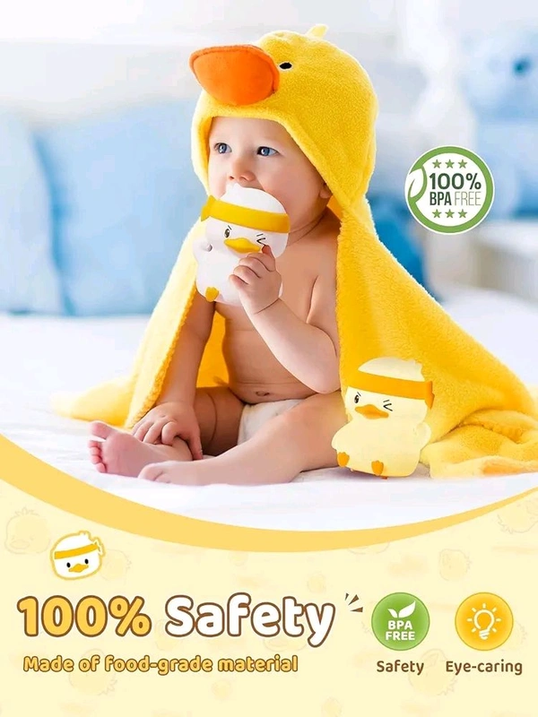 Fighting Duck Night Light β Cute Silicone LED Lamp, Tap Control, 7-Color Changing, Rechargeable & Portable, Soft Baby-Safe Nightlight for Kids, Bedroom, Nursery & Gift