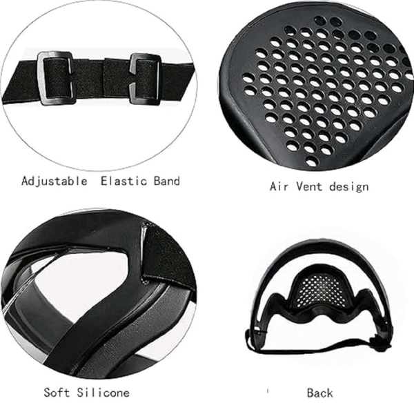 SKVWORLD Reusable Full Face Mask β Anti-Fog, Scratch-Resistant, High-Toughness Protective Shield & Adjustable Fit