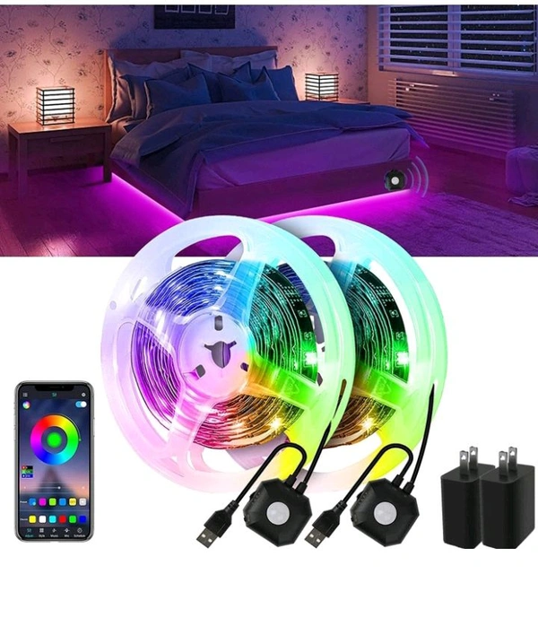 Motion Sensor RGB Under Bed Light Strip – Smart Auto-On LED for Bedroom (20M)