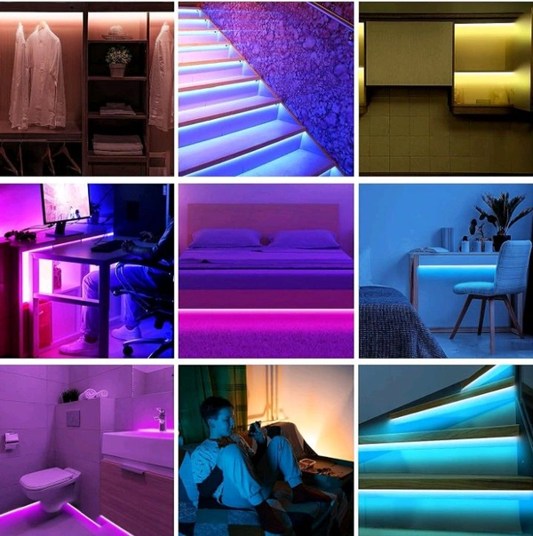 Motion Sensor RGB Under Bed Light Strip – Smart Auto-On LED for Bedroom (20M)