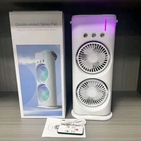 Flashkart 🌀 Multi-Color Dual Fan LED Air Cooler (Portable & Stylish) 🌀 - Black, Free