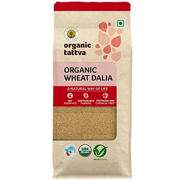Organic Tattva Organic Wheat Dalia, 500g Pouch
