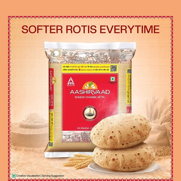 Aashirvaad Shudh Chakki Atta 1kg Pack - 1kg
