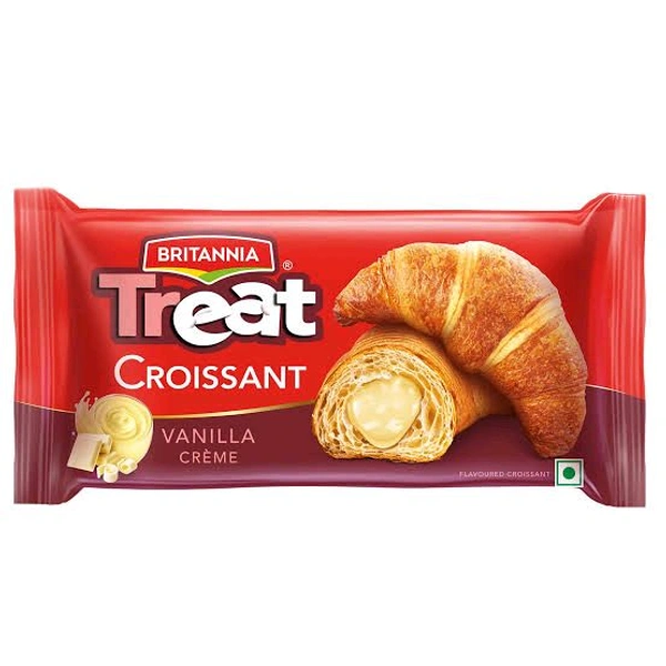 Britannia Treat Croissant - Vanilla Creme Filling, 45gm - 1 Pack