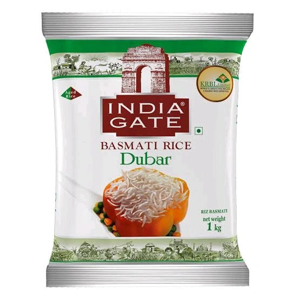 India Gate Dubar Basmati Rice 1kg Pack - 1kg