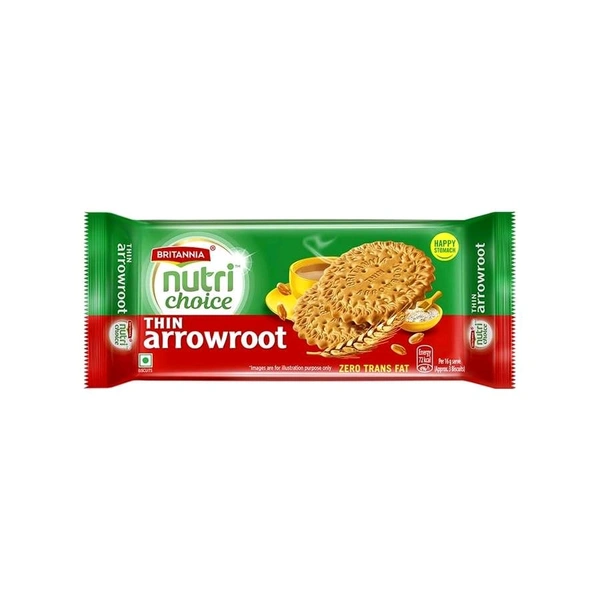 Britannia Nutri Choice Thin Arrowroot Biscuits 295gm Pack