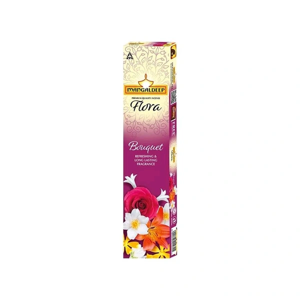 Mangaldeep Flora Bouquet Refreshing Long Lasting Fragrance Dhupkathi - Rs 50 X 1 Pack