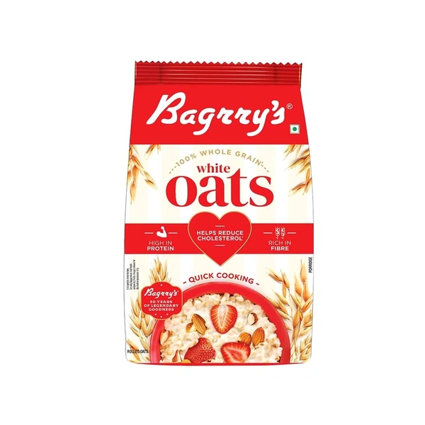 Bagrry's 100% Whole Grain White Instant Oats 1kg Pack