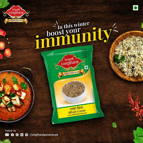 Longtharai Whole Cumin(Jeera) 100gm Pack