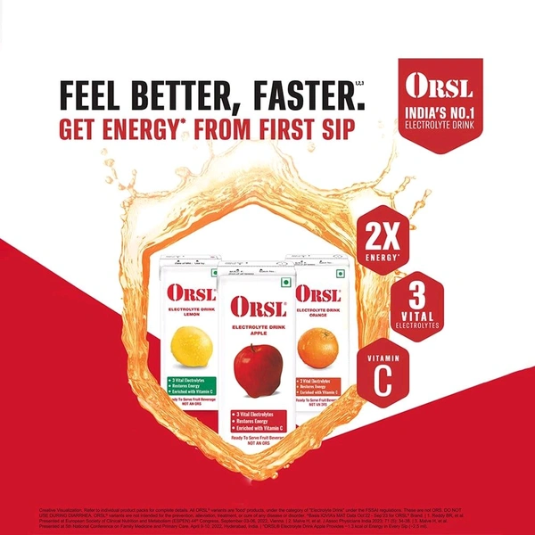 Orsl Plus Electrolyte Drink Orange 200ml  - 1 Pack