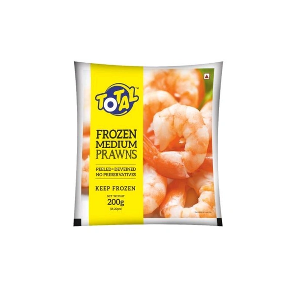 Frozen Medium Prawns - 200g