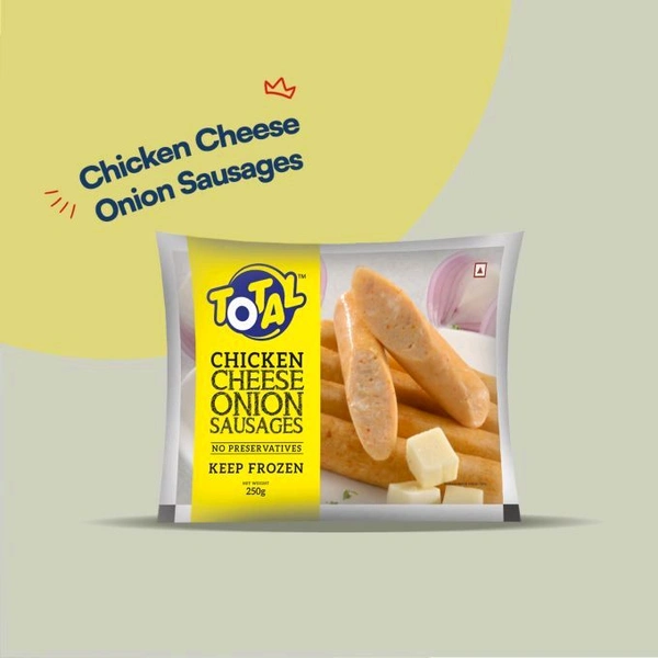 Total Chicken Cheese & Onion Sausages 250gm
