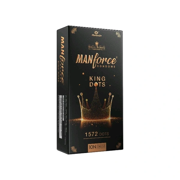 Manforce King Dots Condoms | 1572 Dots | 1 Pack (10 Sheets)
