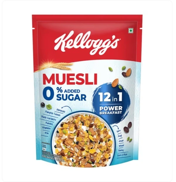 Kellogg's Museli 0% Added Sugar 12-in-1 Power Breakfast 400gm