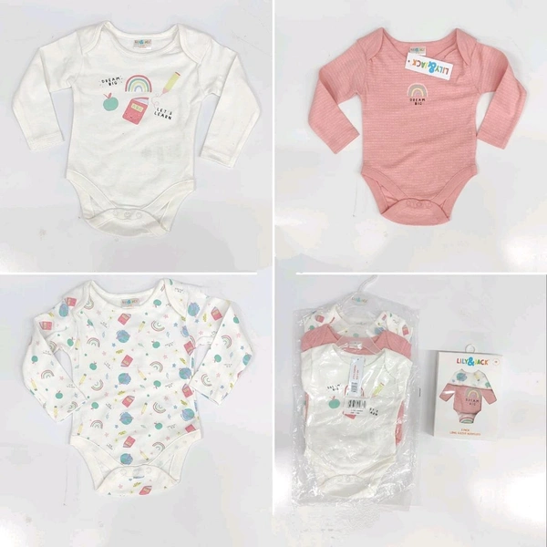 Lily And Jack Baby Romper (Pack Of 3) - 0-3 Months