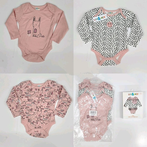 Lily And Jack Baby Romper (Pack Of 3) - 0-3 Months
