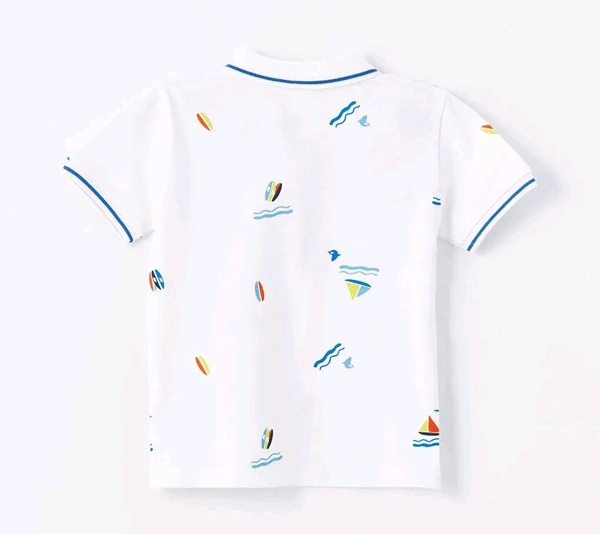 Polo Neck Printed Boys T-shirt And Shorts Set - 12-18 months