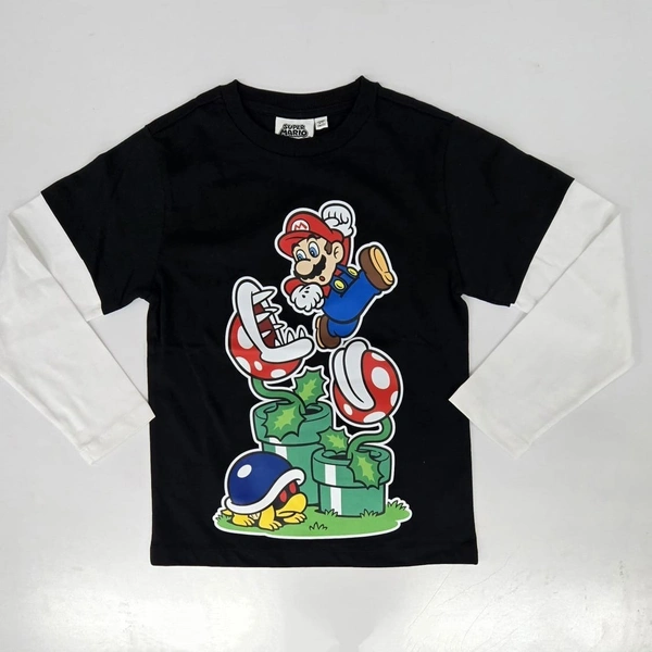 Super Mario Full Sleeves Tshirt - 7-8 yrs