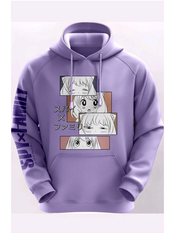 Anime Eye Hoodie | Best Quality Products [Available Now] - M, Mauve