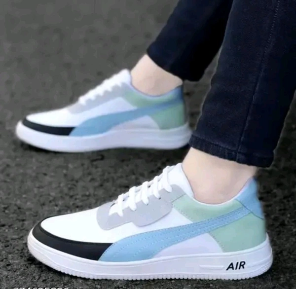 Stylish Casual Shoes For Men Sneakers Casual Wear  - Eastern Blue, 6